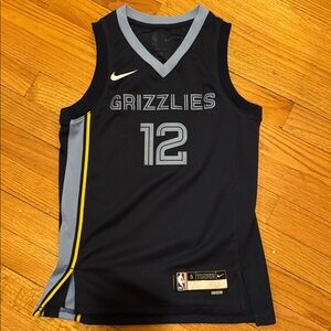 Nike Black and Gray Grizzlies Jersey